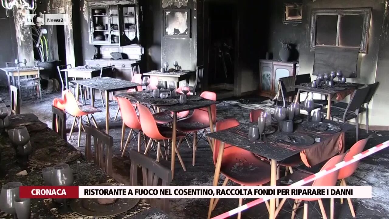 Ristorante a fuoco nel cosentino, raccolta fondi per riparare i danni