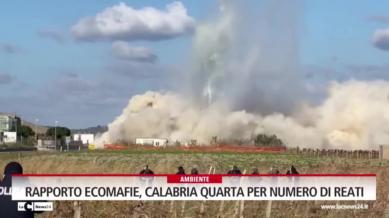 Rapporto ecomafie, Calabria quarta per numero di reati