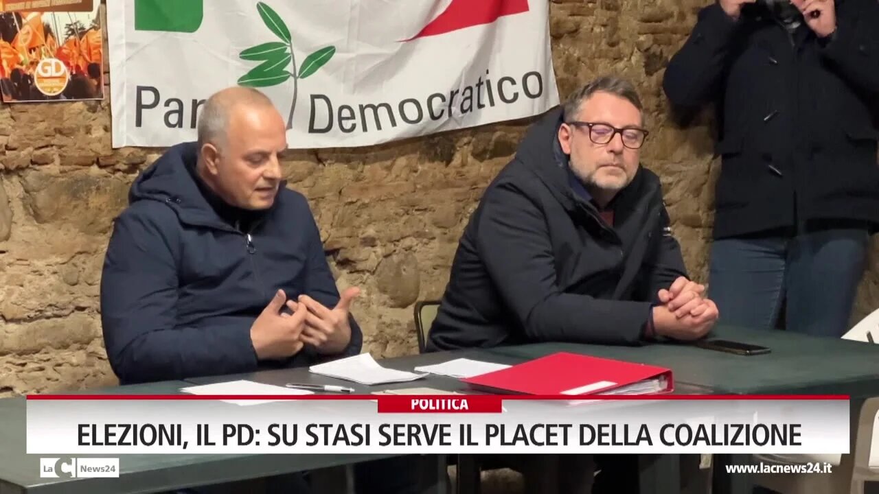 Elezioni, il Pd su Stasi serve il placet della coalizione