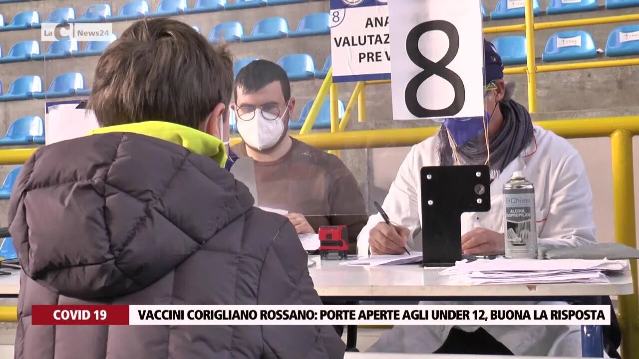 Vaccini Corigliano Rossano, porte aperte agli under 12: buona la risposta