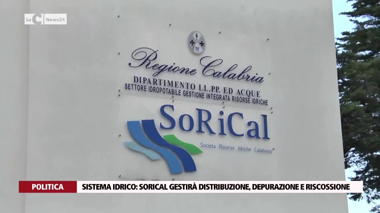 Sistema idrico: Sorical gestirà distribuzione, depurazione e riscossione