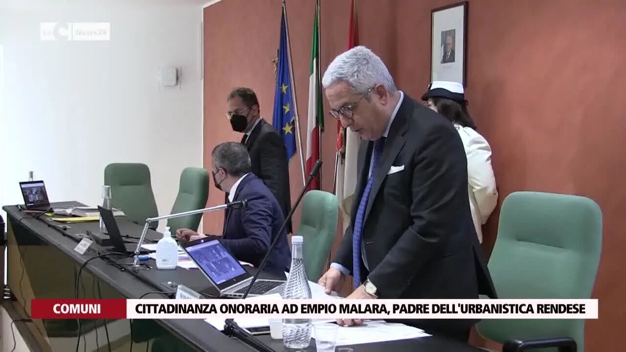 Cittadinanza onoraria ad Empio Malara, padre dell'urbanistica rendese