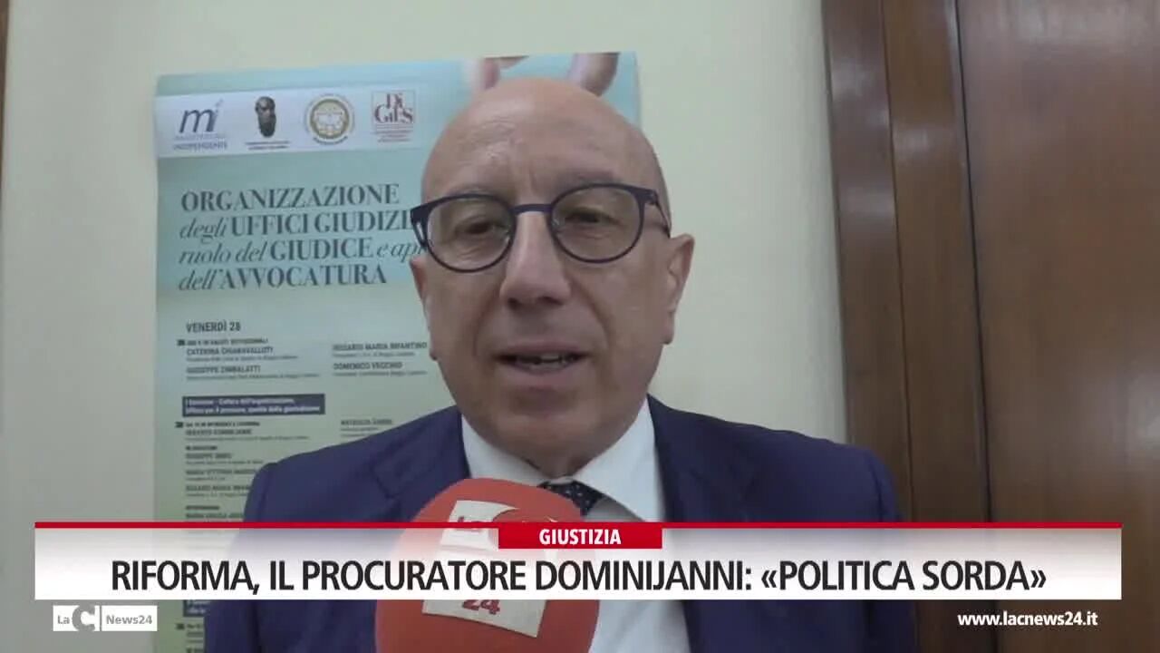 Riforma, il procuratore Dominijanni: «Politica sorda»