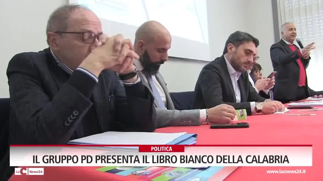 Il gruppo Pd presenta il Libro bianco della Calabria