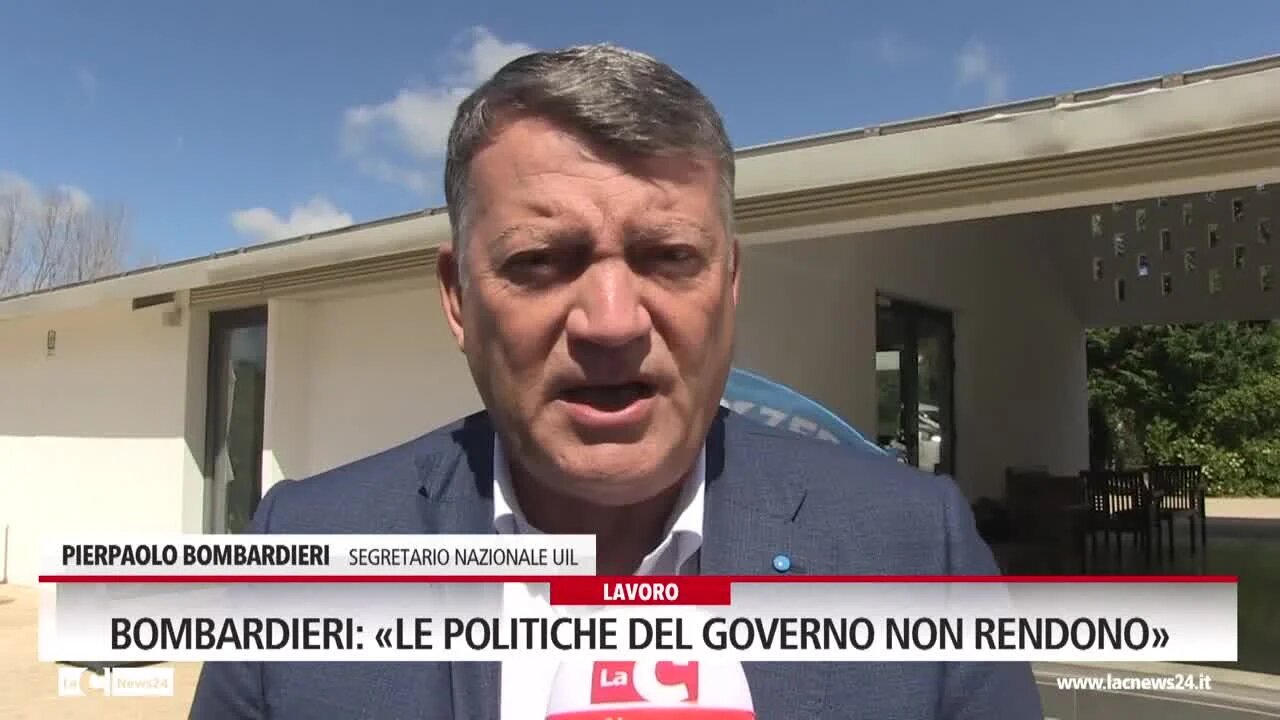 Bombardieri: «Le politiche del Governo non rendono»