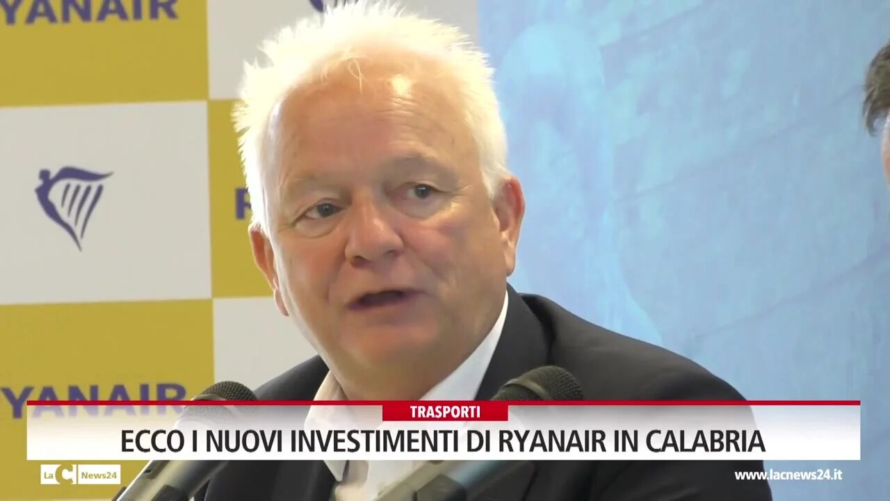 Ecco  nuovi investimenti di Ryanair in Calabria