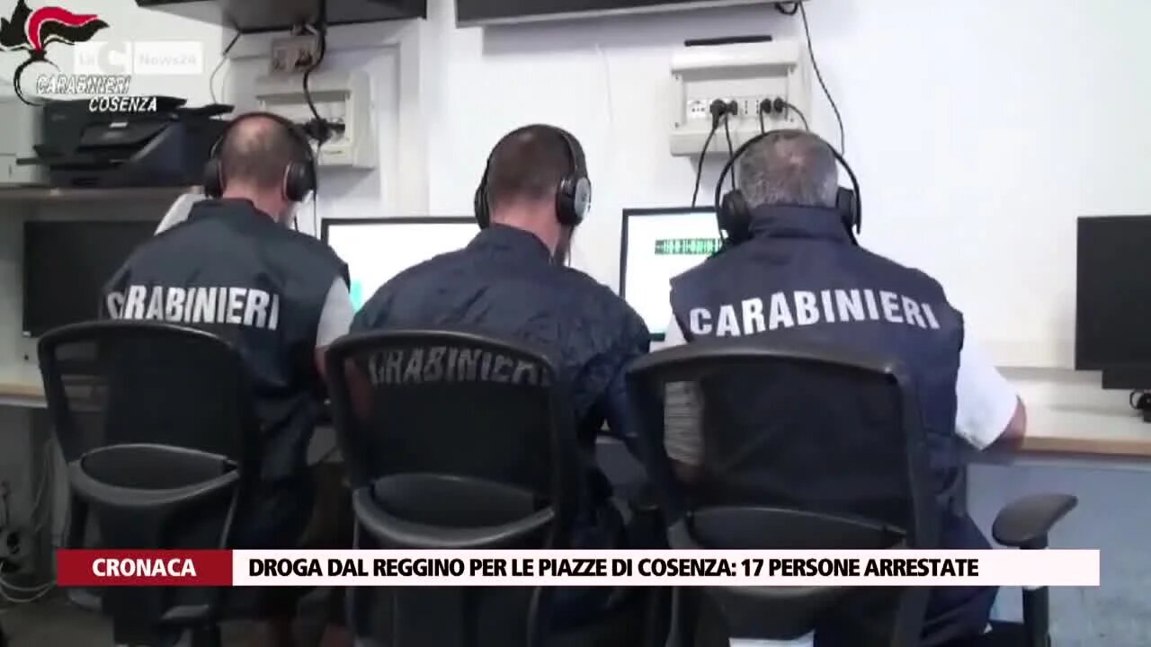 Droga dal reggino per le piazze di Cosenza: 17 persone arrestate