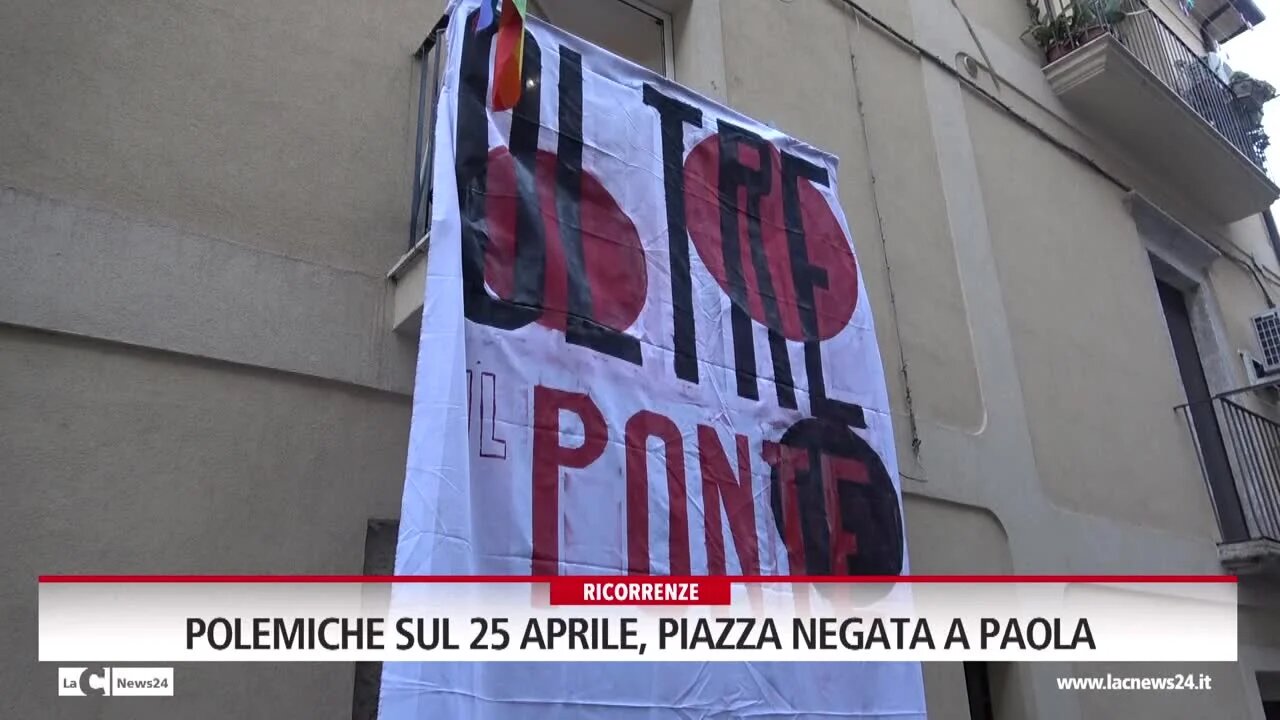 Polemiche sul 25 Aprile, piazza negata a Paola