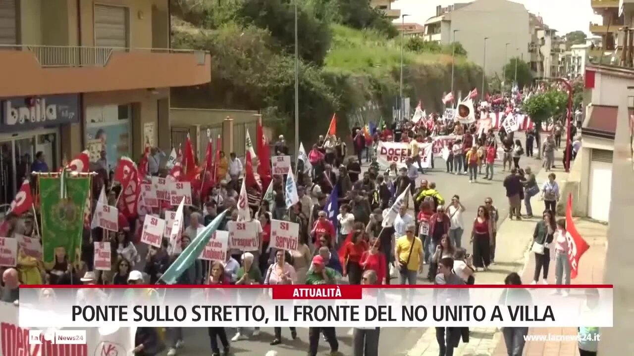 Il ponte sullo stretto unisce il fronte del no a Villa