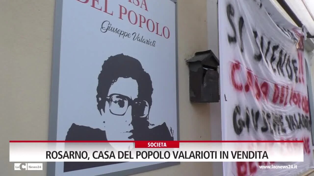 Rosarno, casa del popolo Valarioti in vendita