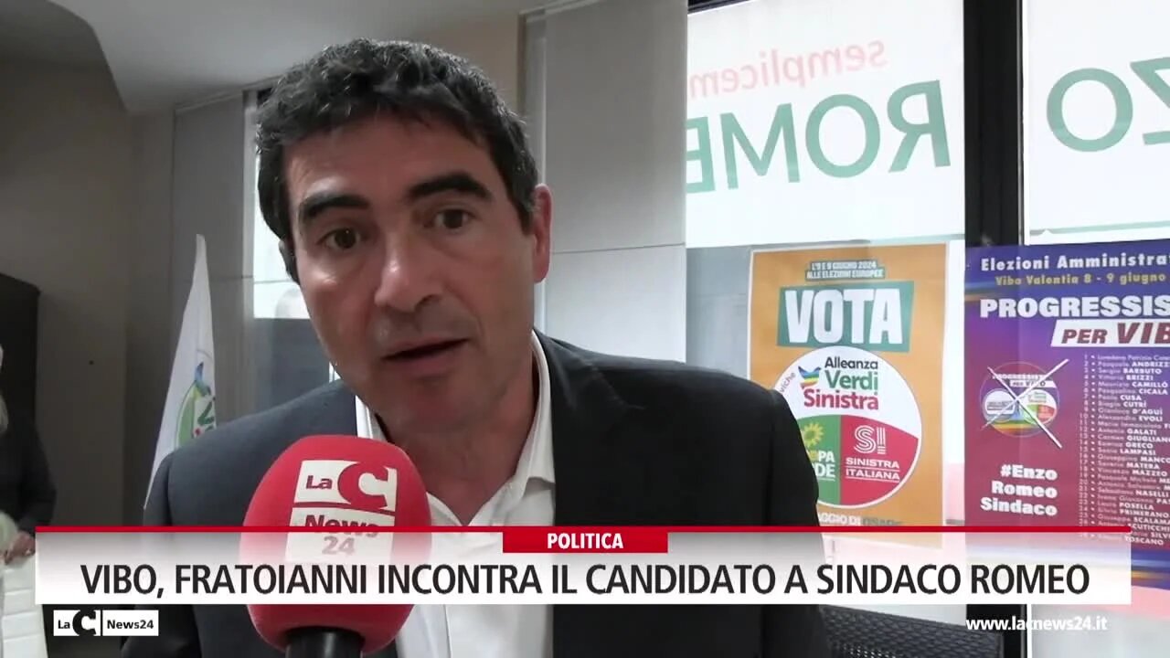 Vibo, Fratoianni incontra il candidato a sindaco Romeo