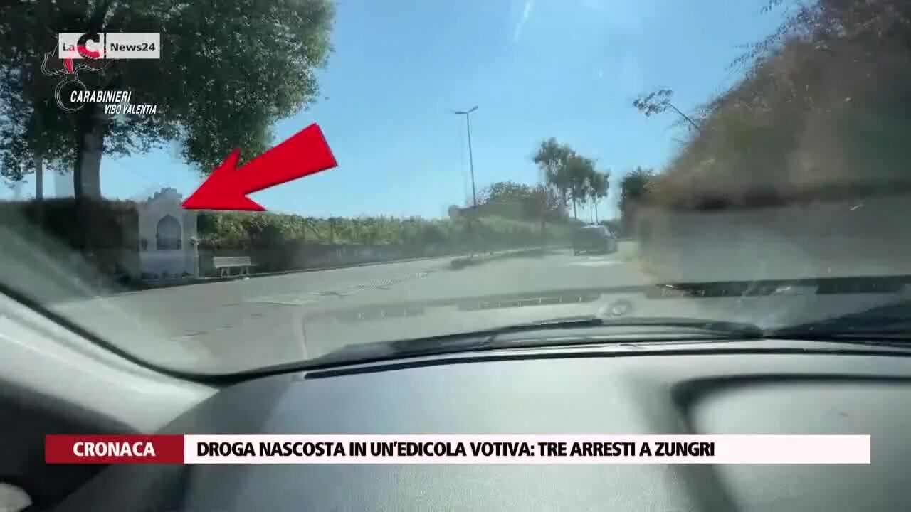 Droga nascosta in un’edicola votiva: tre arresti a Zungri