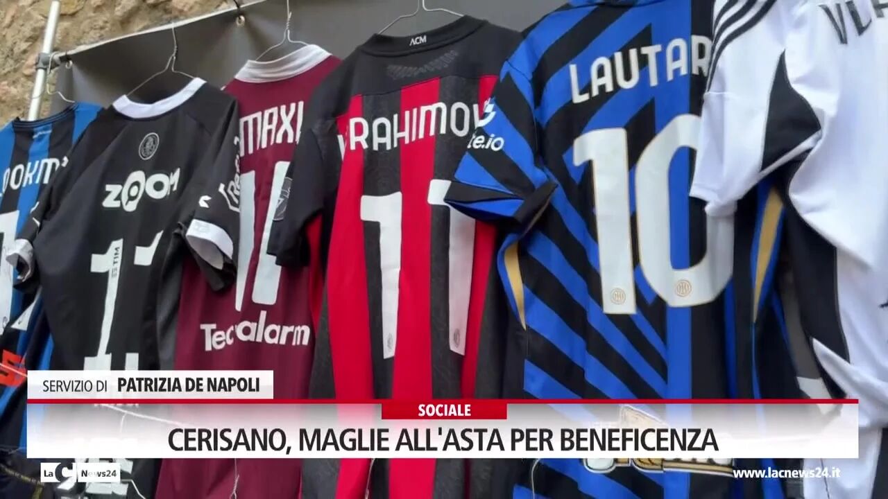Cerisano, maglie all'asta per beneficenza