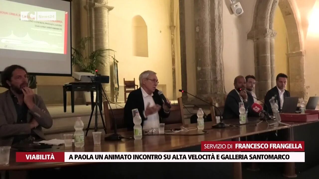A Paola un animato incontro su alta velocità e galleria Santomarco