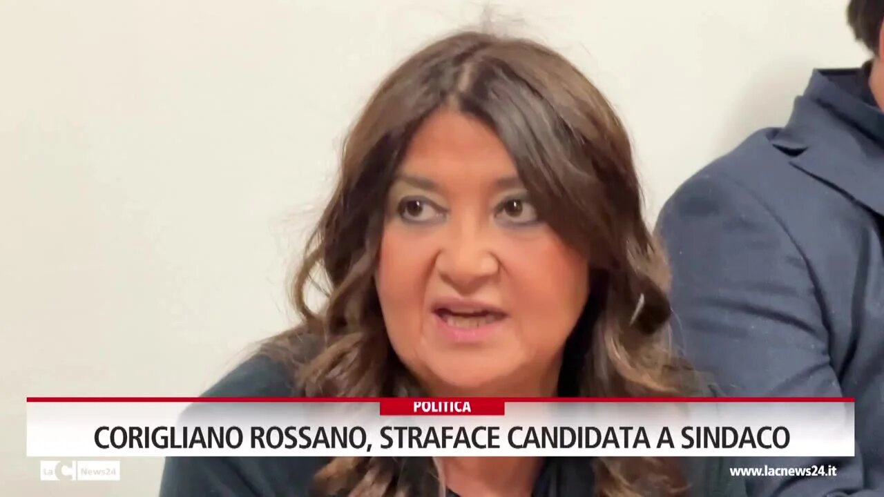 Corigliano Rossano, Straface candidata a sindaco