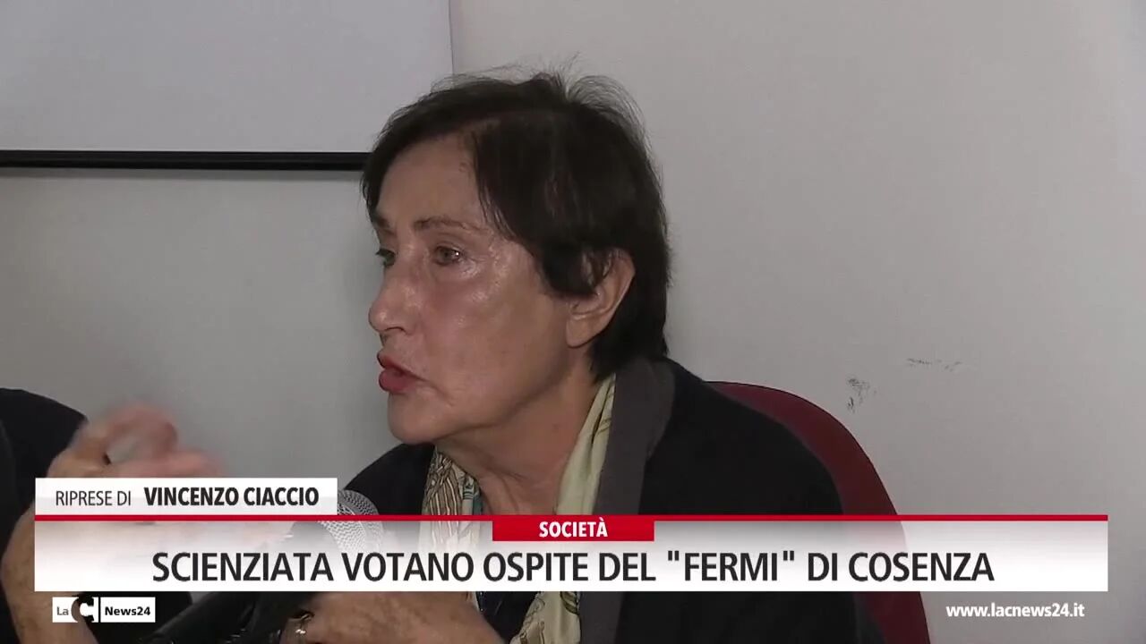 Scienziata Votano ospite del "Fermi" di Cosenza