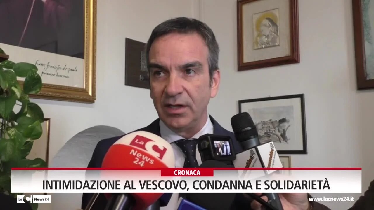 Intimidazione al Vescovo, condanna e solidarietà