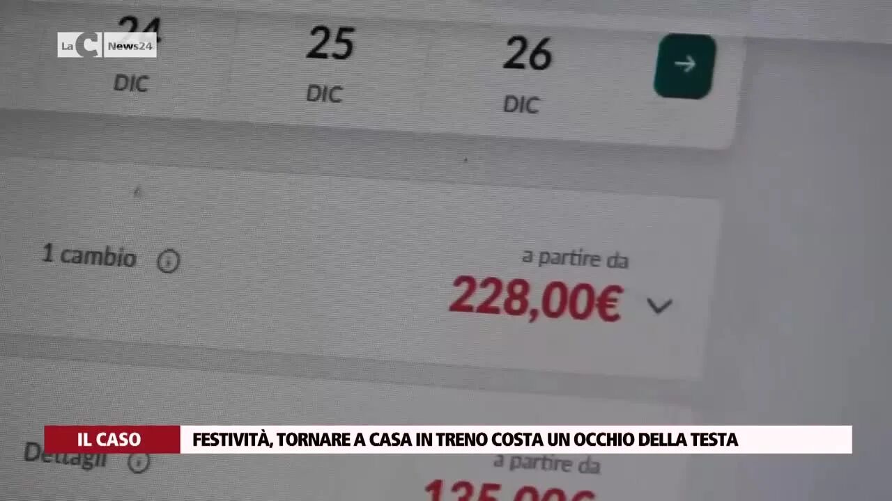 Festività, tornare a casa in treno costa un occhio della testa