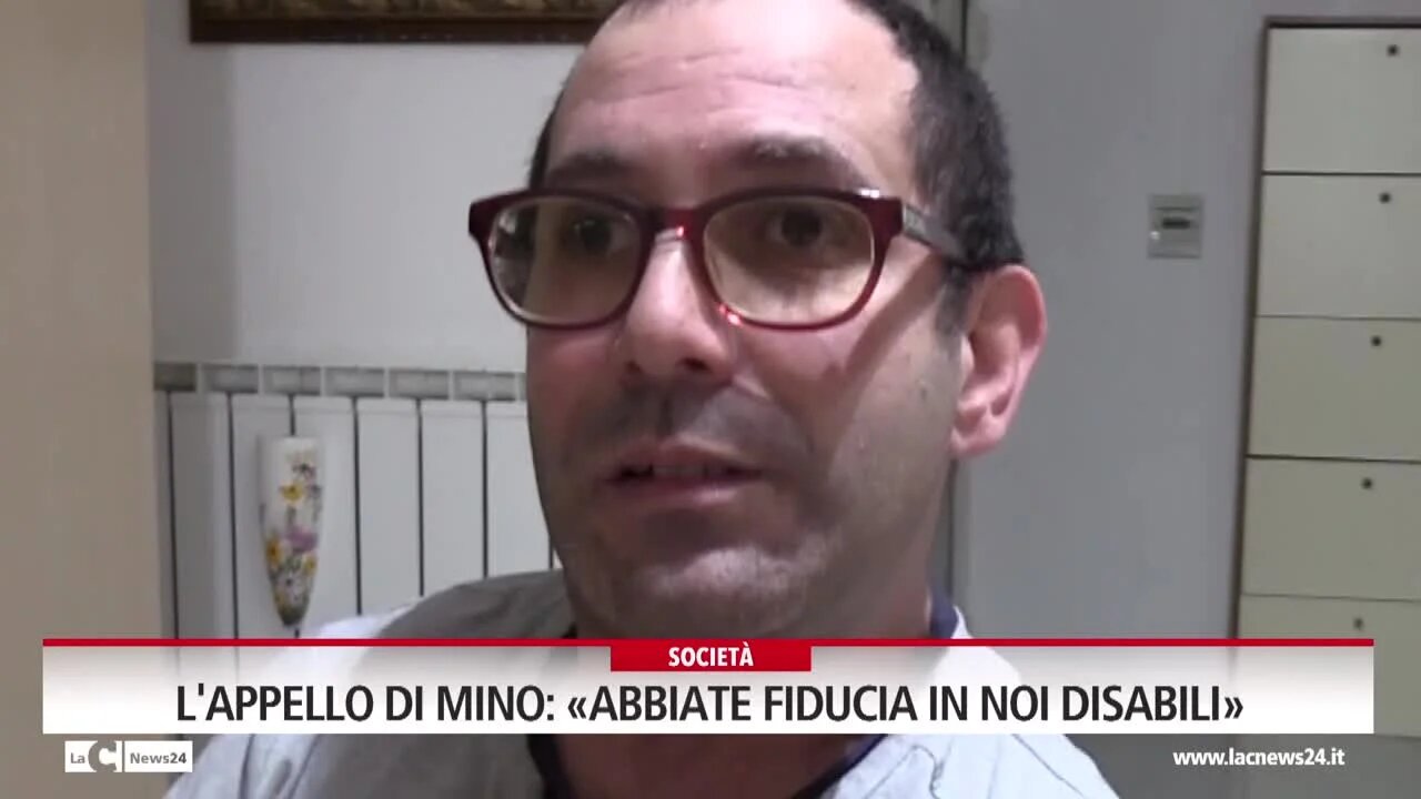 L'appello di Mino: «Abbiate fiducia in noi disabili»