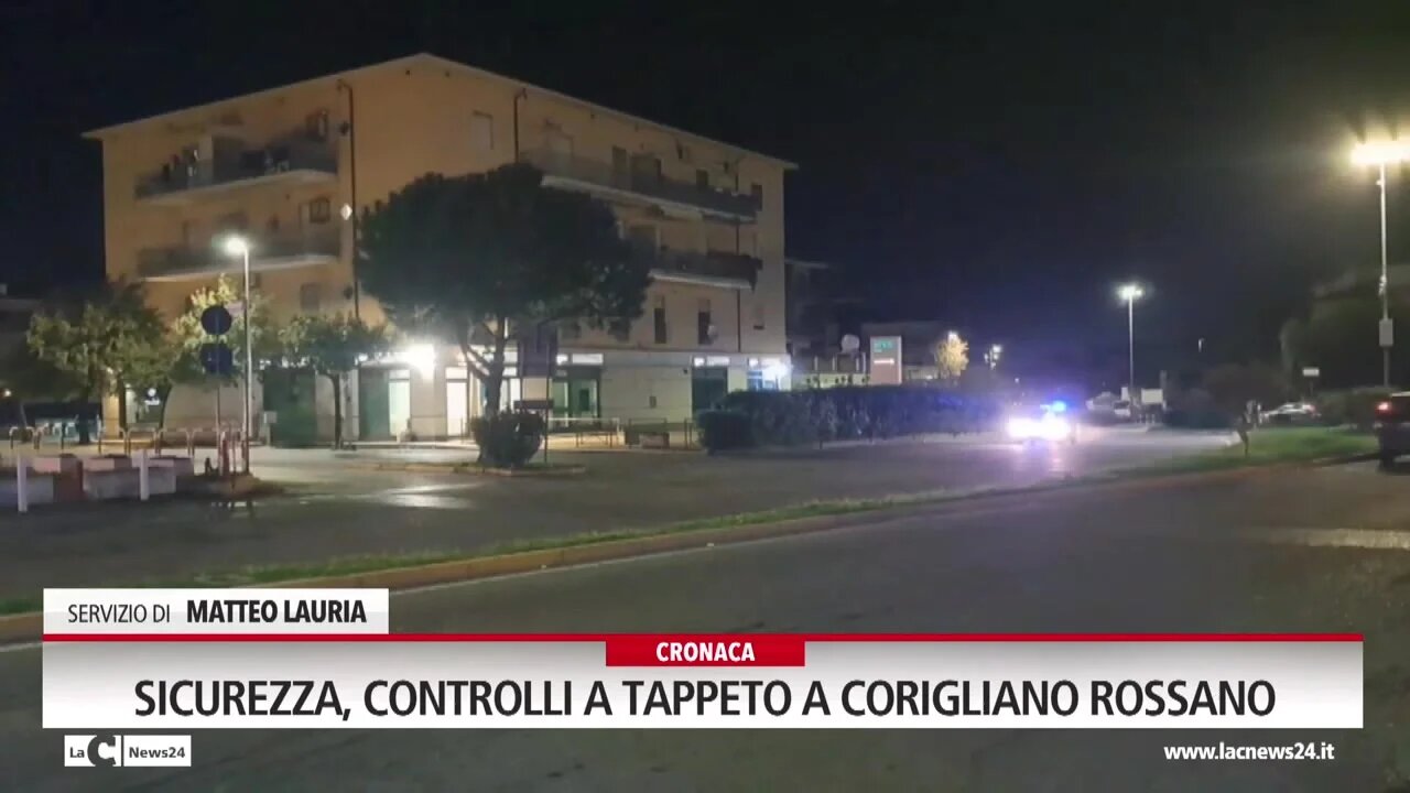 Sicurezza, controlli a tappeto a Corigliano Rossano