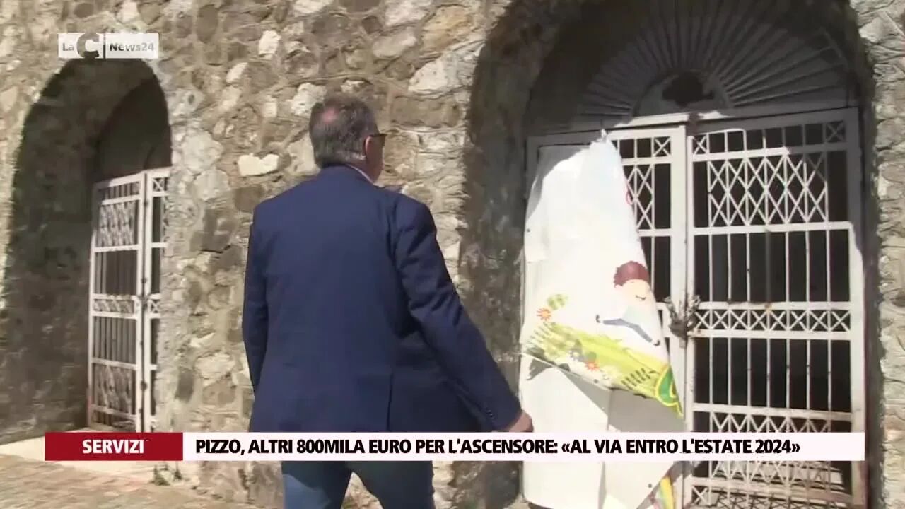 Pizzo, altri 800mila euro per l'ascensore: «Al via entro l'estate 2024»
