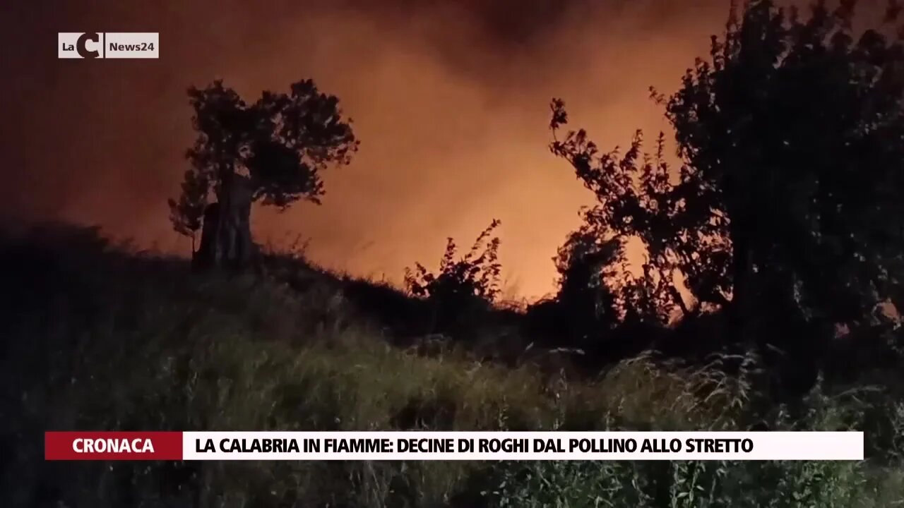 La Calabria in fiamme: decine di roghi dal Pollino allo Stretto