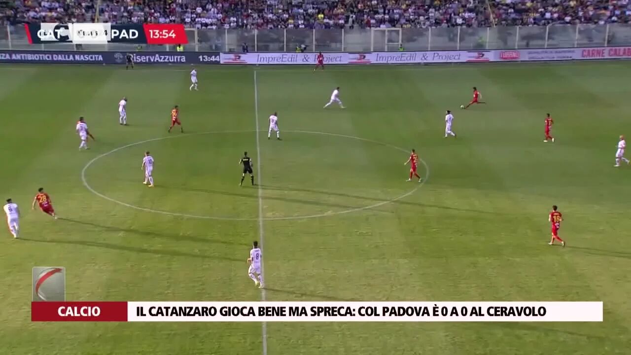Il Catanzaro gioca bene ma spreca col Padova è 0 a 0 al Ceravolo