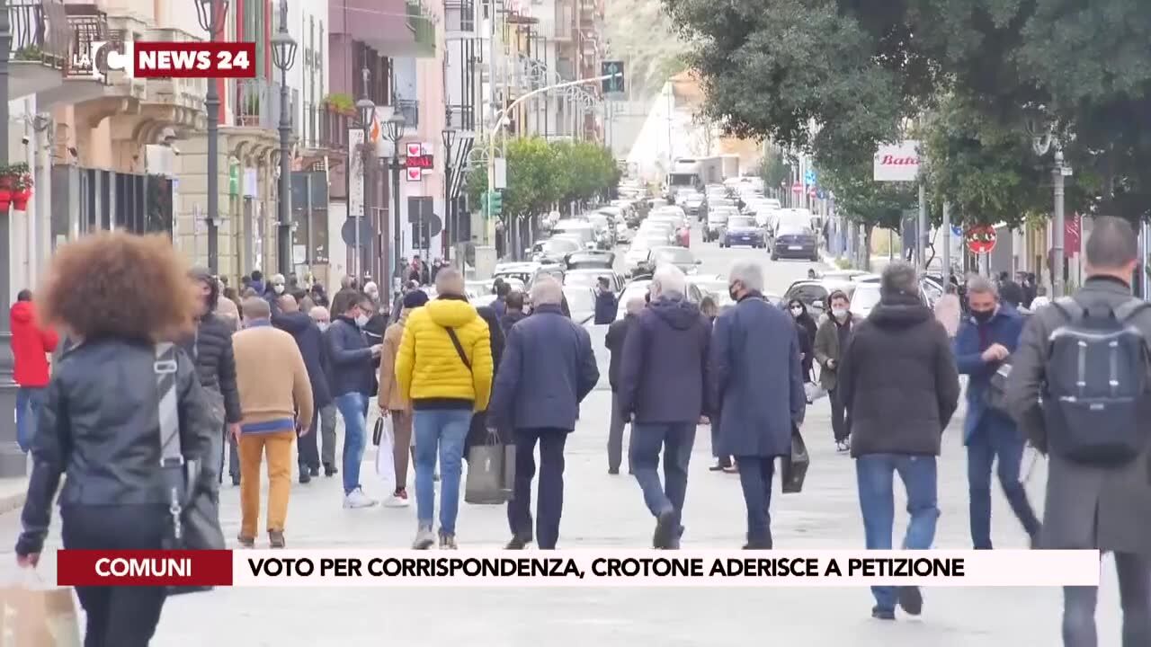 Voto per corrispondenza, Crotone aderisce a petizione