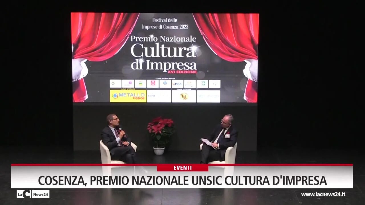 Cosenza, Premio Nazionale Unsic Cultura d'Impresa