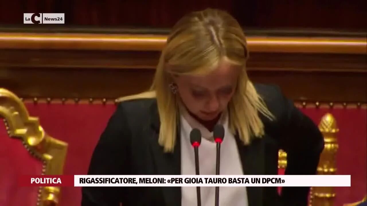 Rigassificatore, Meloni: «Per Gioia Tauro basta un dpcm»