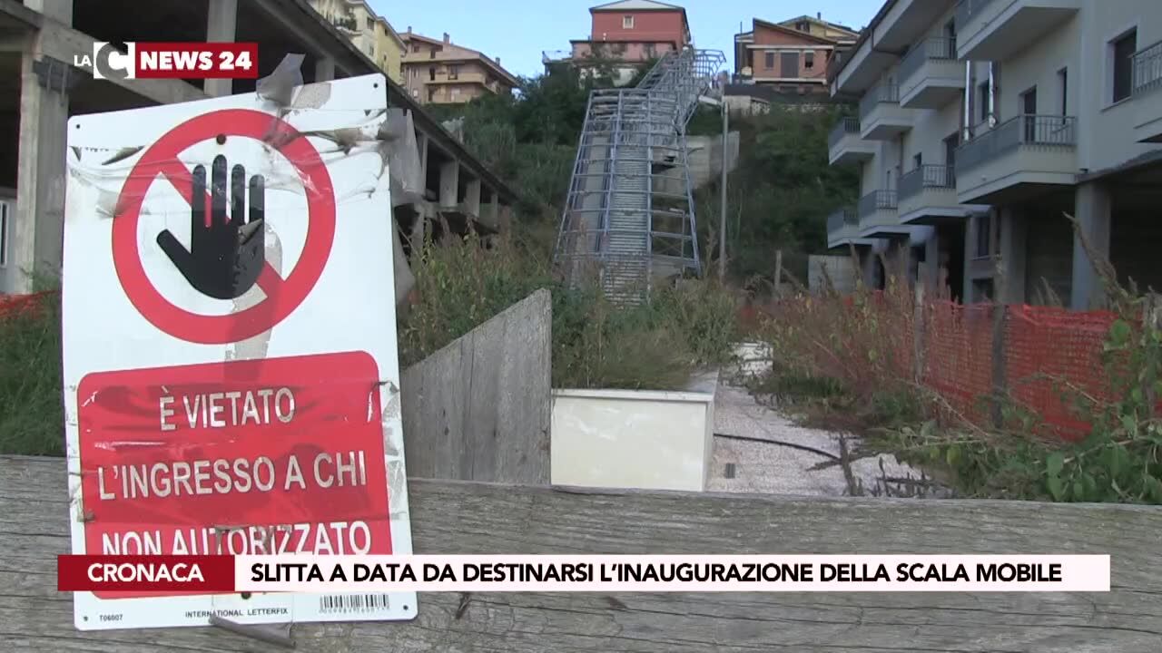Slitta a data da destinarsi l’inaugurazione della scala mobile