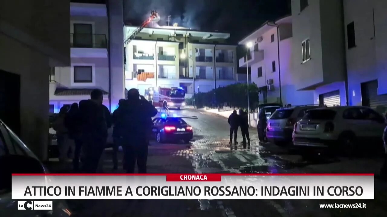 Attico in fiamme a Corigliano Rossano: indagini in corso