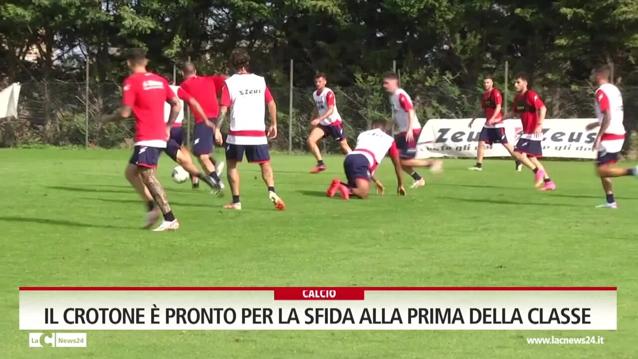 Il Crotone è pronto per la sfida alla prima della classe