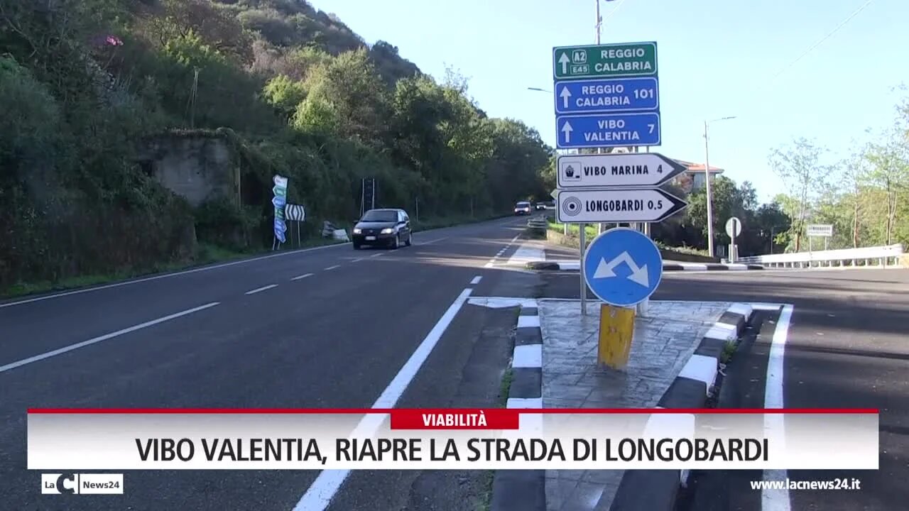 Vibo Valentia, riapre la strada di Longobardi