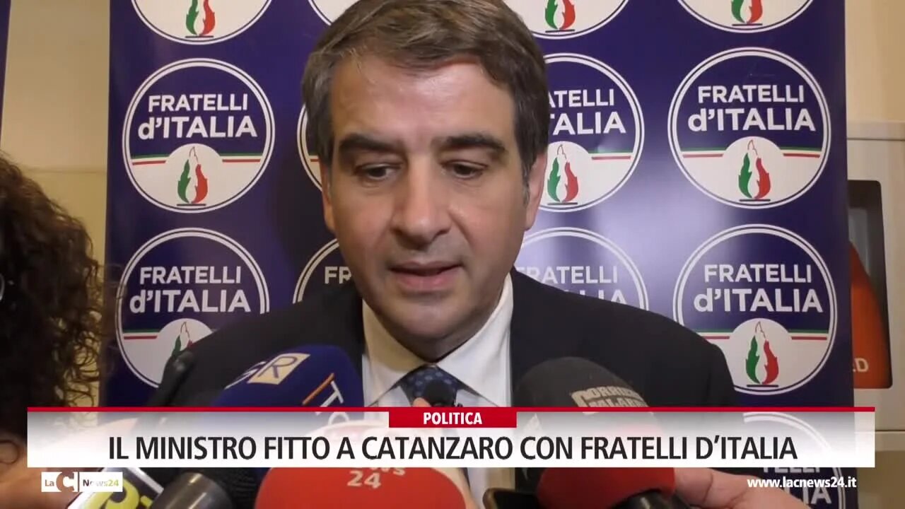 Il ministro fitto a Catanzaro con Fratelli d’Italia