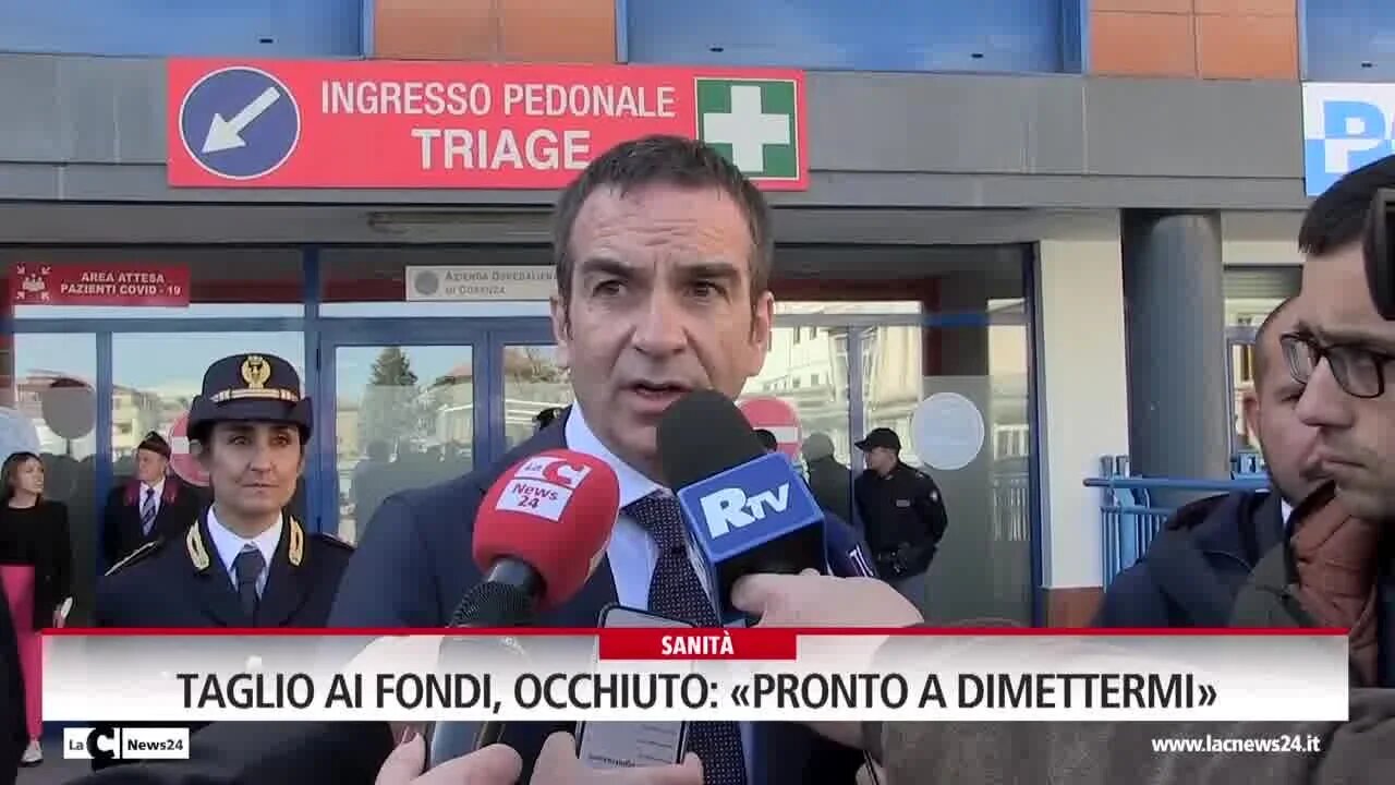 Taglio ai fondi, Occhiuto: «Pronto a dimettermi»