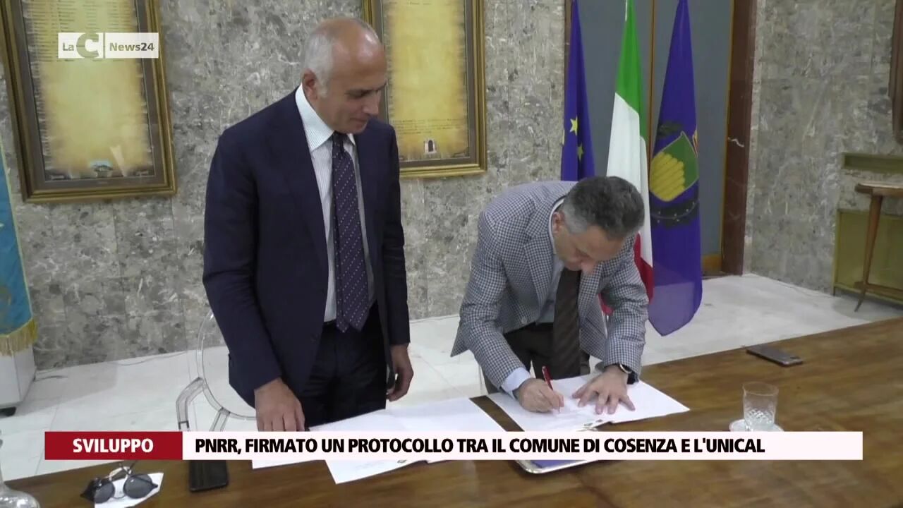 Pnrr, firmato un protocollo tra il Comune di Cosenza e l'Unical