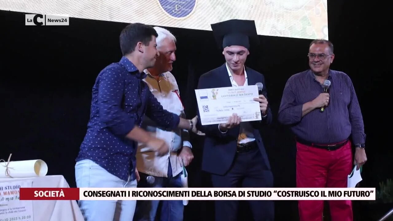 Consegnati i riconoscimenti della borsa di studio “Costruisco il mio futuro”