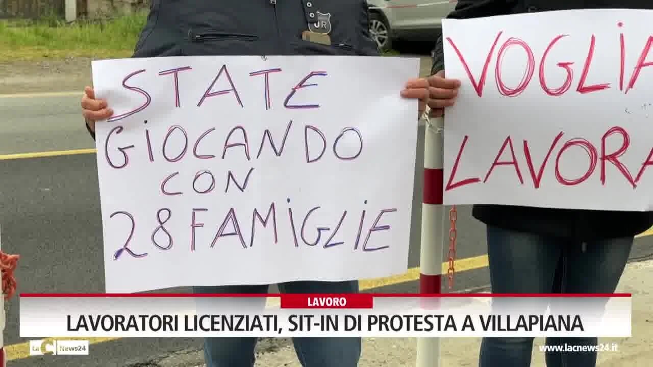 Lavoratori licenziati, sit-in di protesta a Villapiana