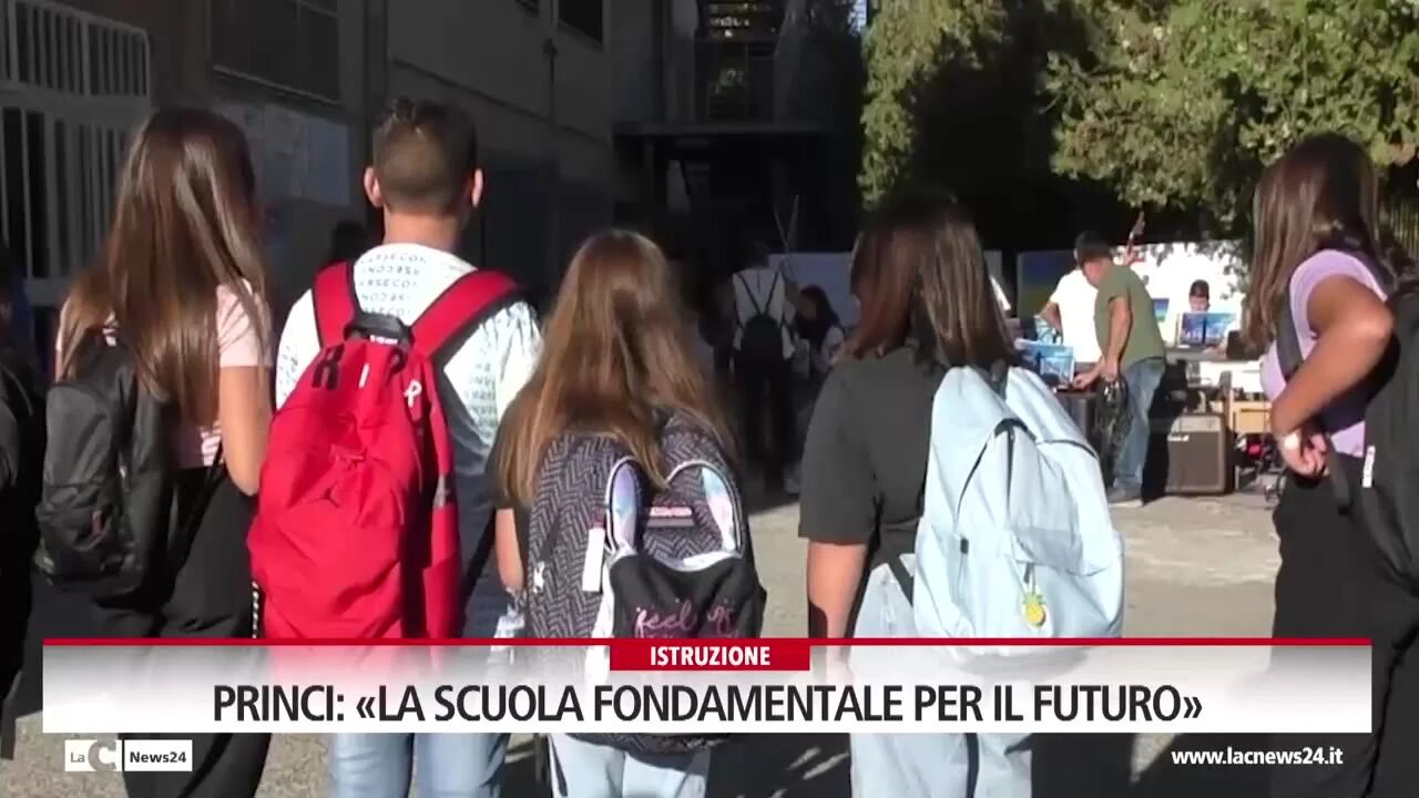Princi: «La scuola fondamentale per il futuro»