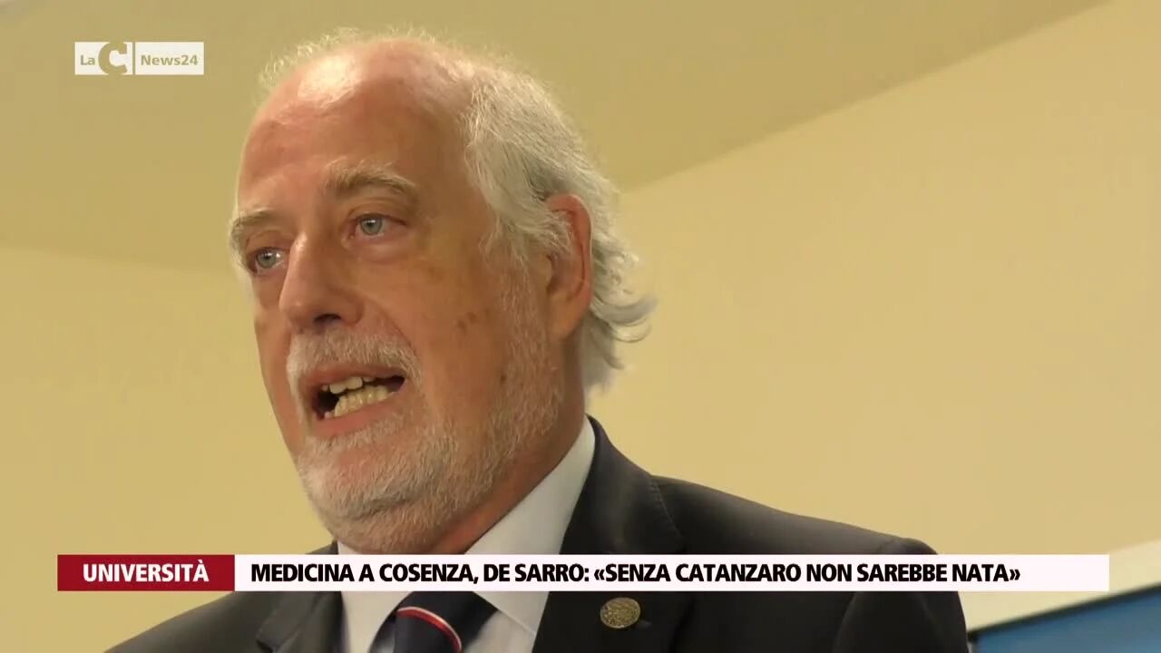 Medicina a Cosenza, De Sarro: «Senza Catanzaro non sarebbe nata»