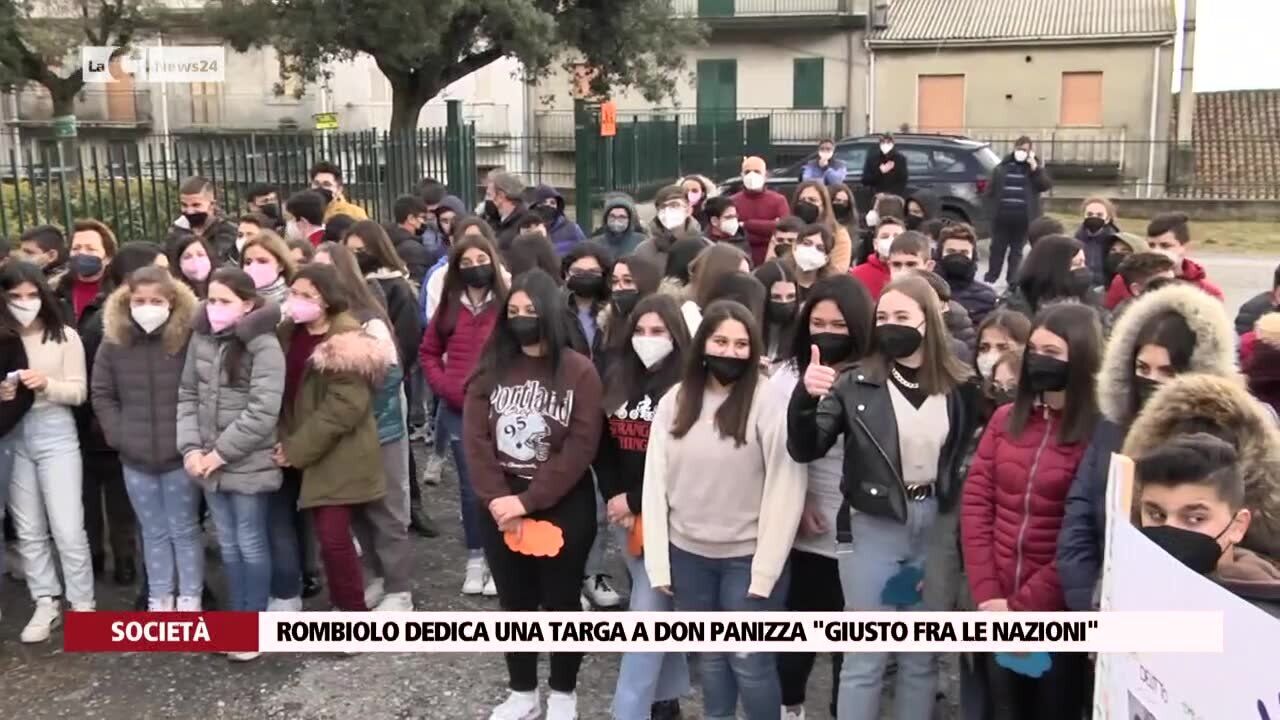 Rombiolo dedica una targa a don Panizza "Giusto fra le nazioni"