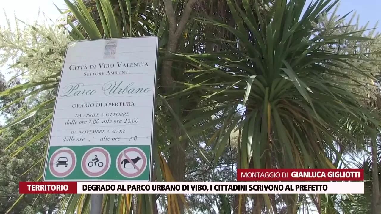 Degrado al parco urbano di Vibo, i cittadini scrivono al prefetto