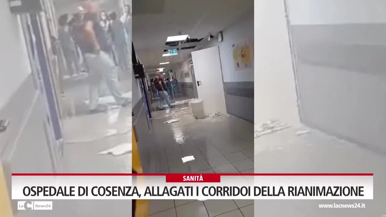 Piove nell’ospedale di Cosenza, il sindaco Caruso: «Il volto del degrado, i locali inaugurati pochi mesi fa»