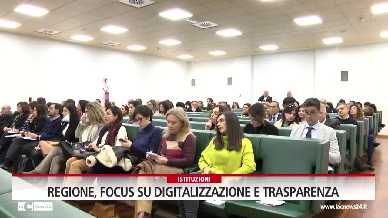 Regione, focus su digitalizzazione e trasparenza