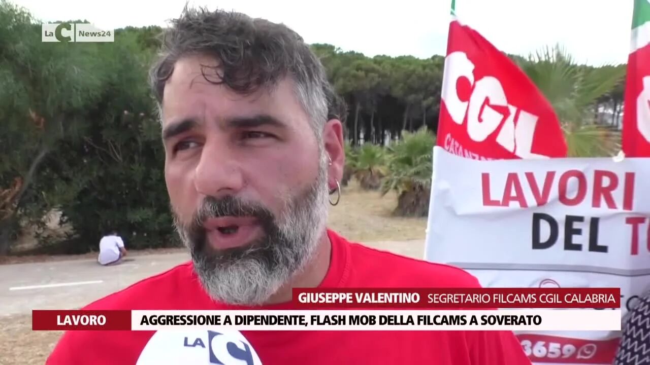 Aggressione a dipendente, flash mob della Filcams a Soverato