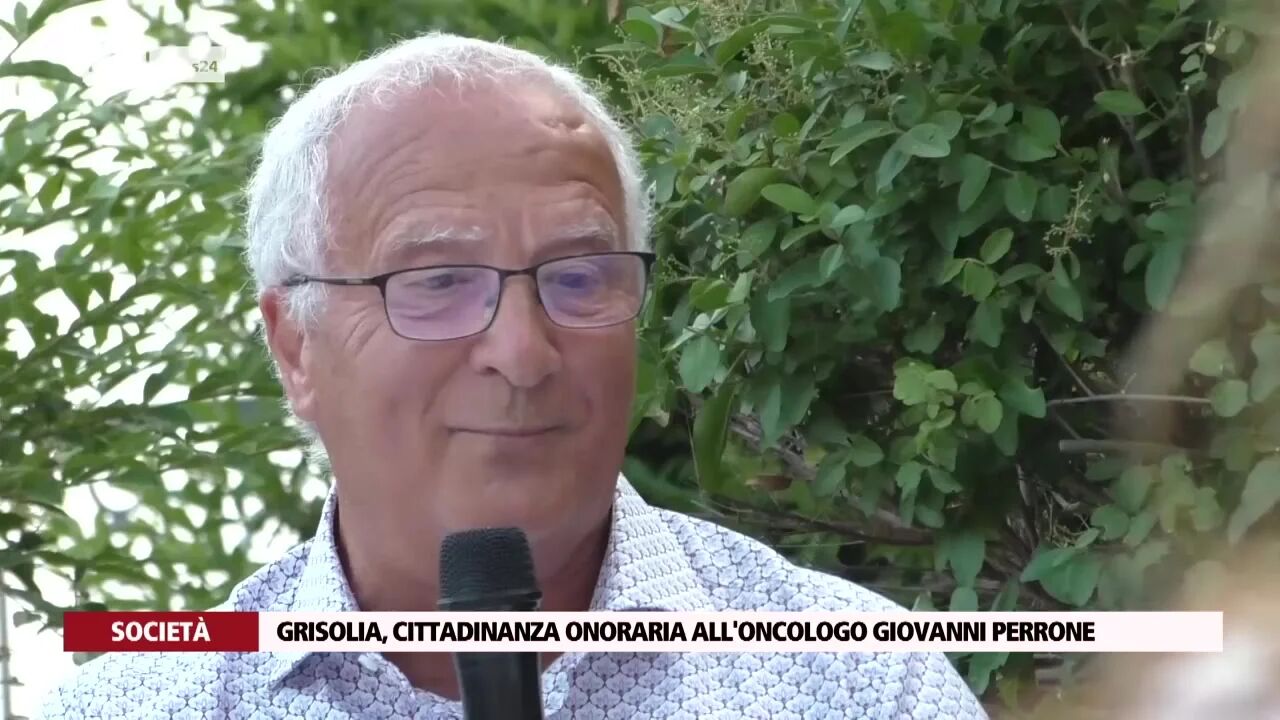 Grisolia, cittadinanza onoraria all'oncologo Giovanni Perrone