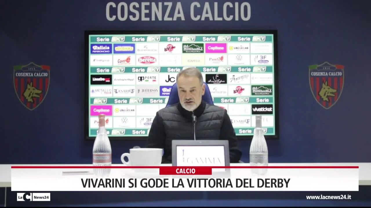 Vivarini si gode la vittoria del Derby