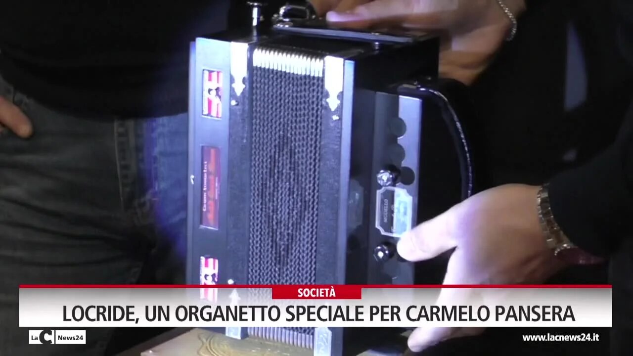 Locride, un organetto speciale per Carmelo Pansera