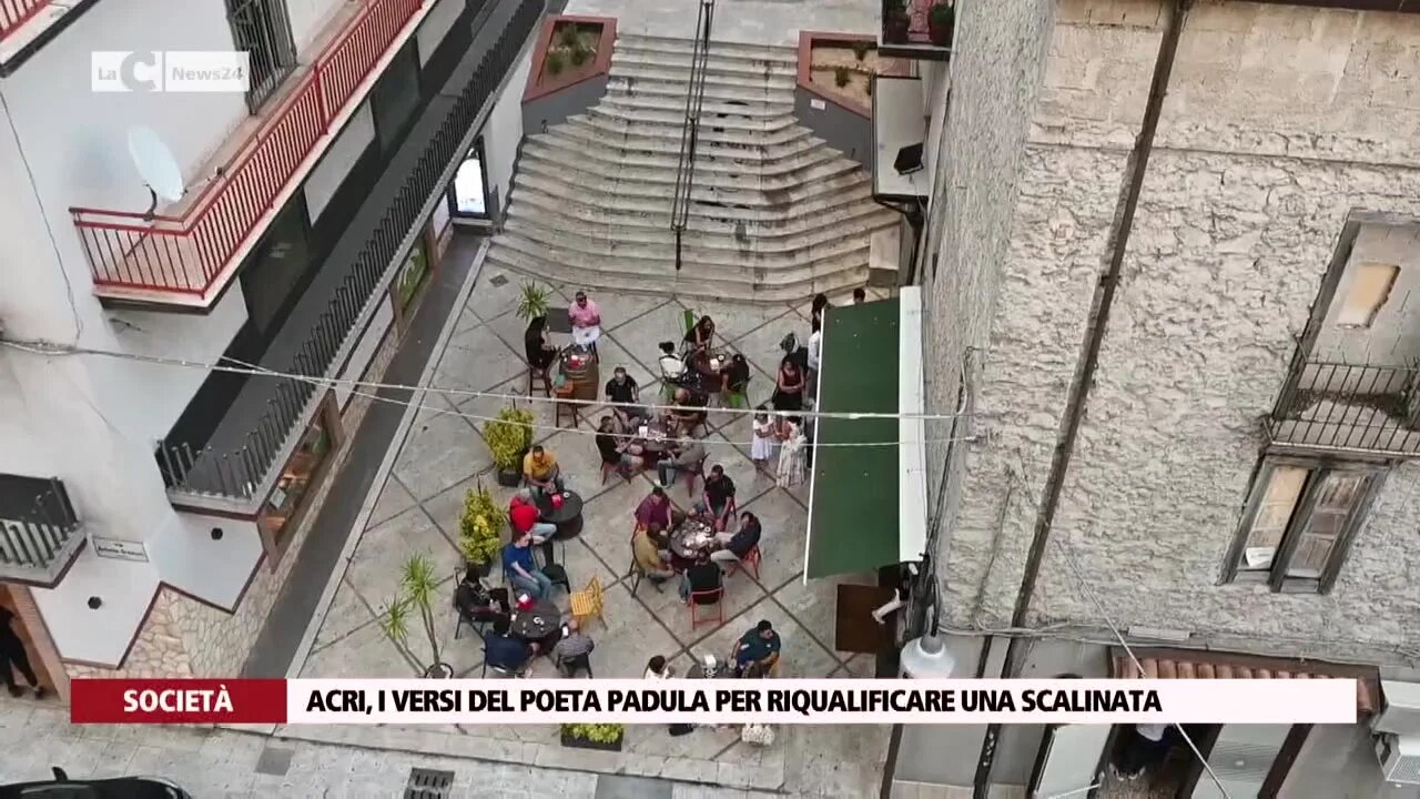 Acri, la riqualificazione urbana di una scalinata attraverso i versi del poeta Vincenzo Padula